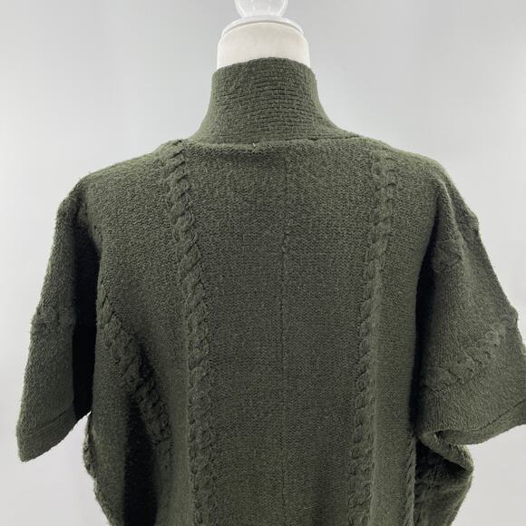 CAbi 145 Green Open Front Short Dolman Sleeve Oversized Sweater Cardigan S/M - Picture 8 of 12